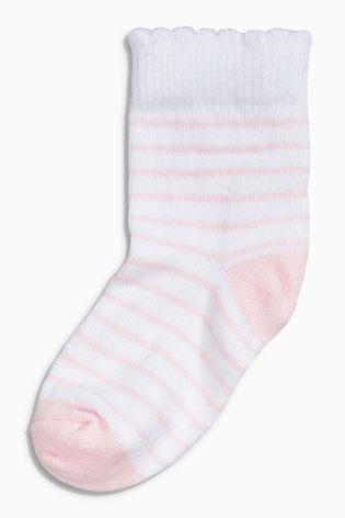 Pink/Cream Socks Five Pack (Younger Girls)
